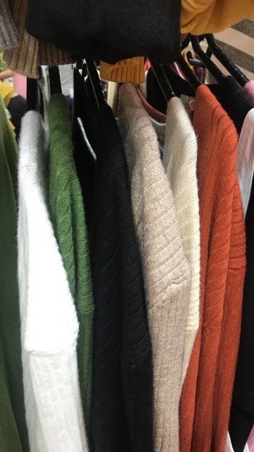 Áo khoát len gân dài