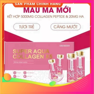 Sale supper aqua collagen x5, nước collagen yến sào, trẻ hóa làn da, tươi sáng, căng mịn, săn chắc pts