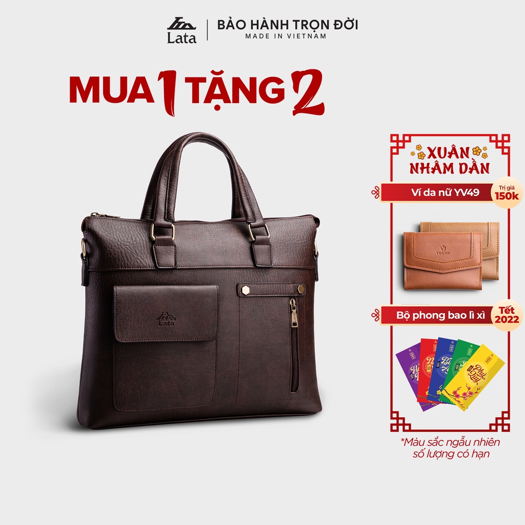 Cặp da công sở thời trang nam LATA CA17 Nhiều màu