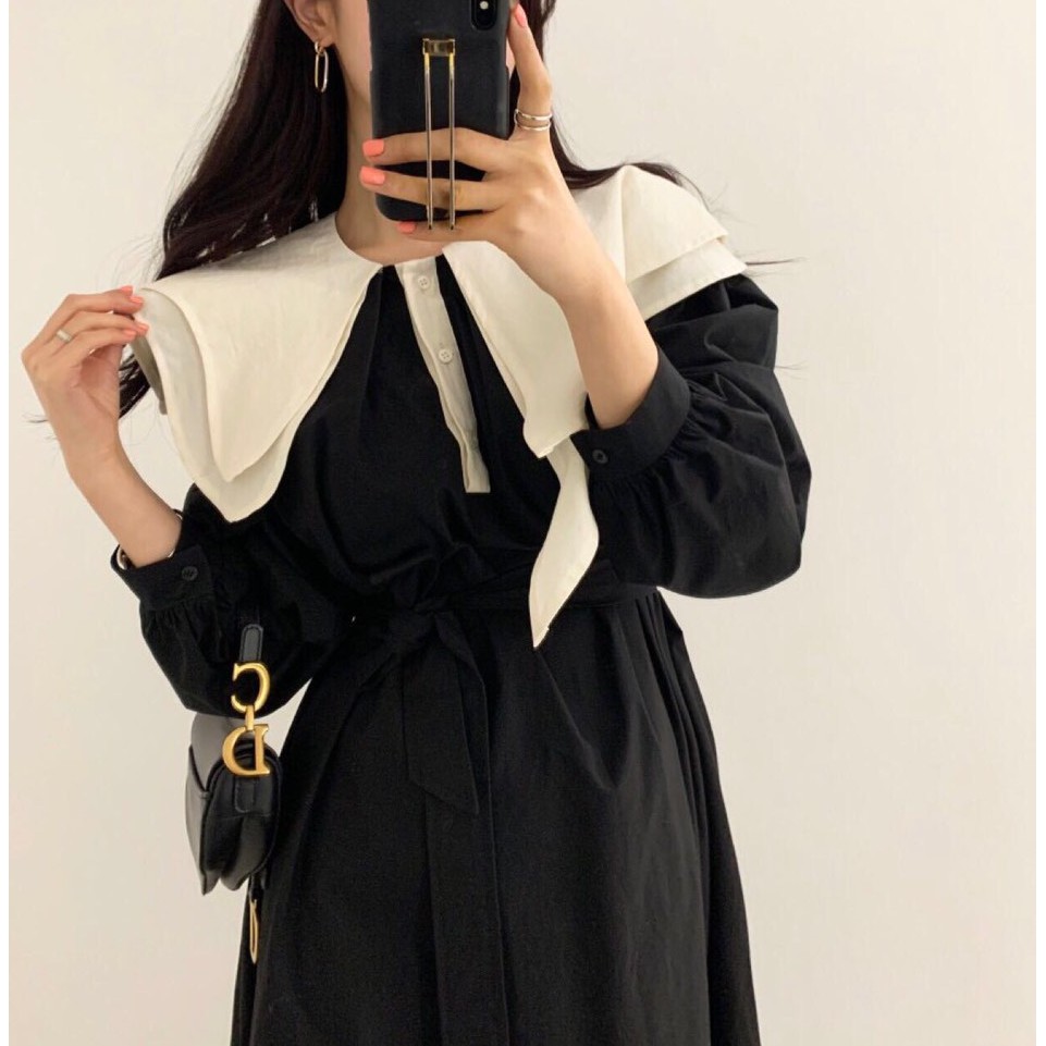 Đầm Dài Thắt Eo Phong Cách Ulzzang Mẫu Mới Nhất