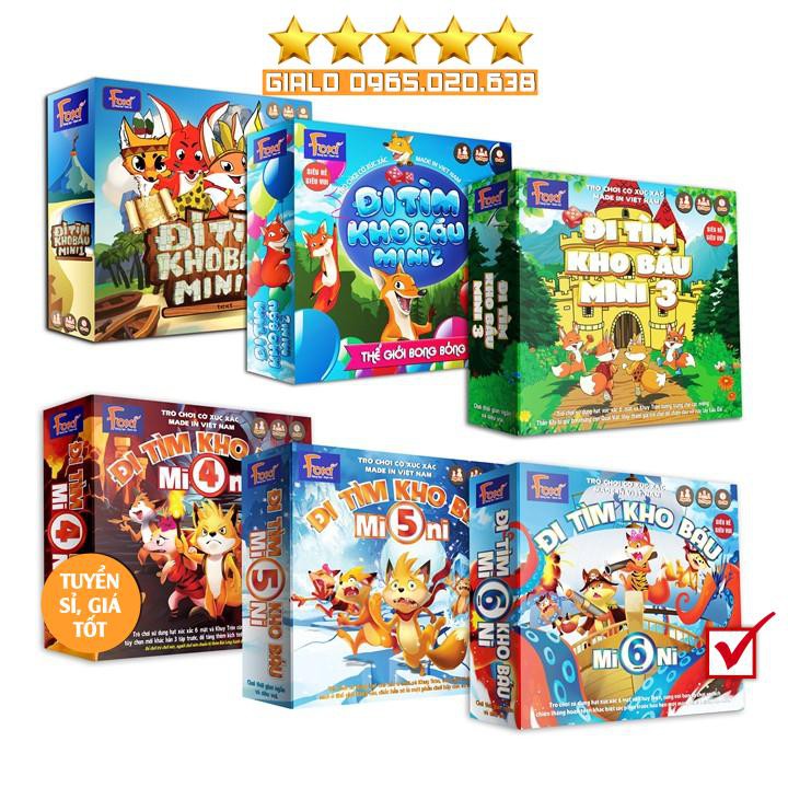 Boardgame-Đi tìm kho báu mini Foxi-Đồ chơi trẻ em thông minh sáng tạo-phát triển IQ cao-Trò chơi tương tác-Siêu thú vị