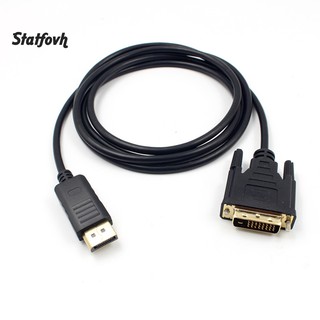 ●ST 6FT 1.8M Displayport DP Male to DVI Cable Adapter 24+1 Pins Core Cable HD 1080P