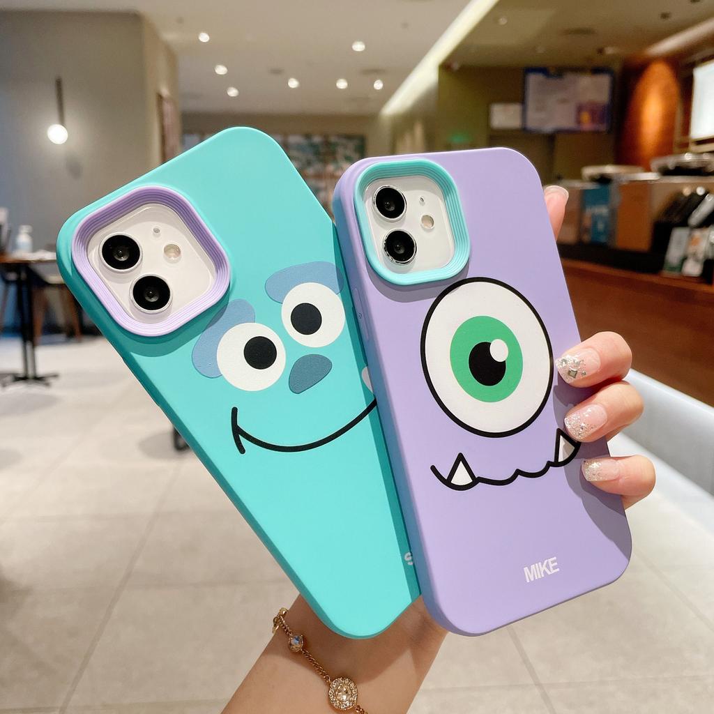 Ốp Điện Thoại Viền Cong in Hình Quái Vật Haiy 3 Trong 1 Cho IPhone 13Promax 12 11 7Plus X Xs Max XR 8 7