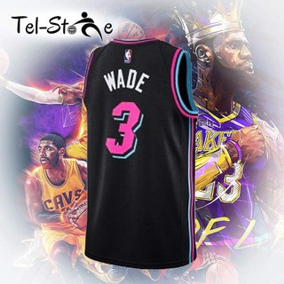 [ Áo Jersey ] Miami Heat – Dwyane Wade (Đen)