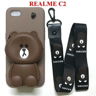 Ốp Lưng Hình Thú Túi Kèm Dây Đeo : REALME C1 , REALME C2 , REALME 2 , REALME 2 PRO
