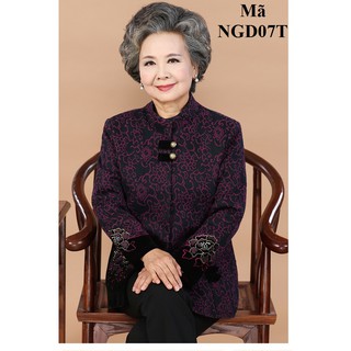 Áo khoác dạ lót lông vào mùa đông cho người già (NGD07 ,NGD07T)