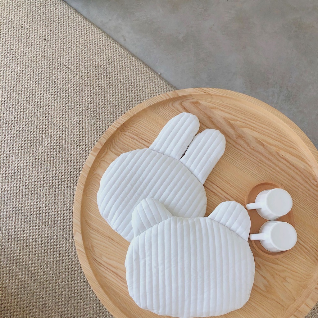 Gối Phẳng Vải cotton Thoáng Khí Hình Chú Thỏ / Gấu Dễ Thương Cho Bé Sơ Sinh