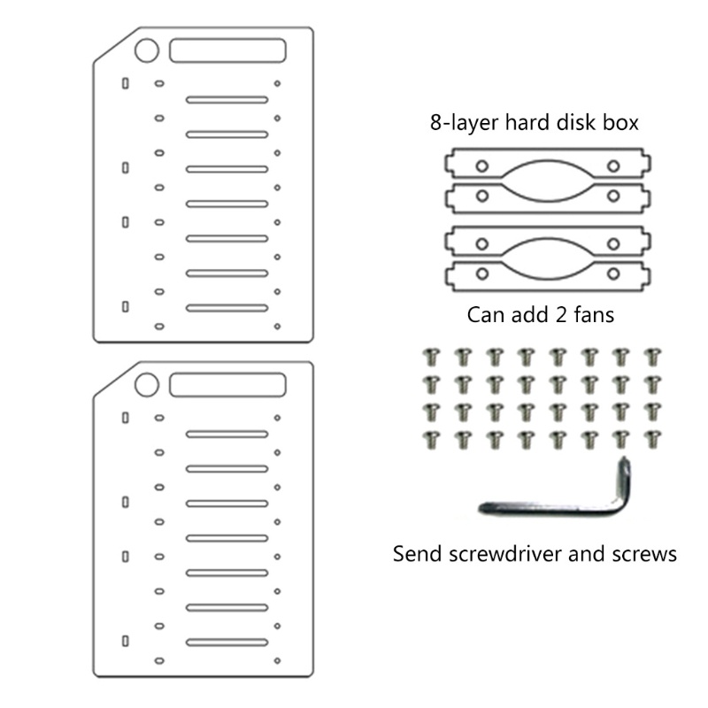 Khay đựng ổ cứng 3.5 inch HDD sắp xếp gọn gàng tùy chọn kiểu dáng