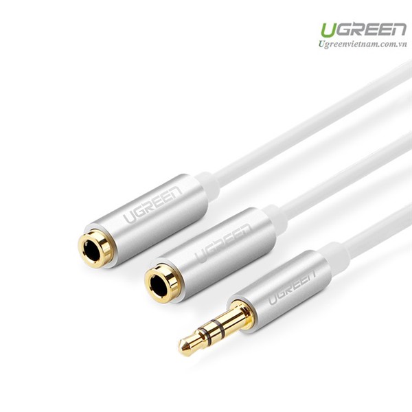 Cáp chia 2 cổng Audio 3,5mm dài 20cm chính hãng Ugreen 10780