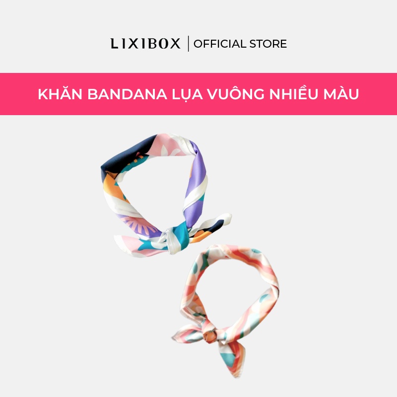 [HB Gift] Khăn Bandana Lụa Vuông 3 màu