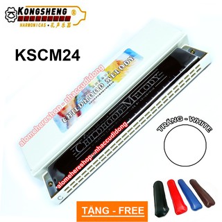 Kèn harmonica tremolo KongSheng Childhood Melody key C Màu Trắng