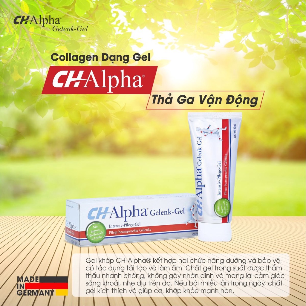 Gel bôi giảm đau, giảm sưng xương khớp - QUIRIS CH-ALPHA ® GEL – Hộp 100ml