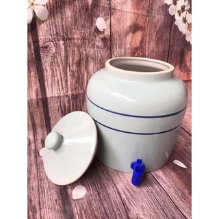 Bình đựng nước sứ Bát Tràng 10l