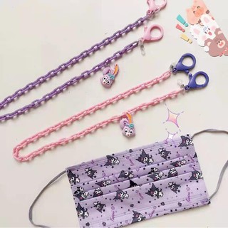 Hoạt Hình Dây Đeo Mặt Nạ acrylic Hình Thỏ Màu Hồng / Tím Xinh Xắn