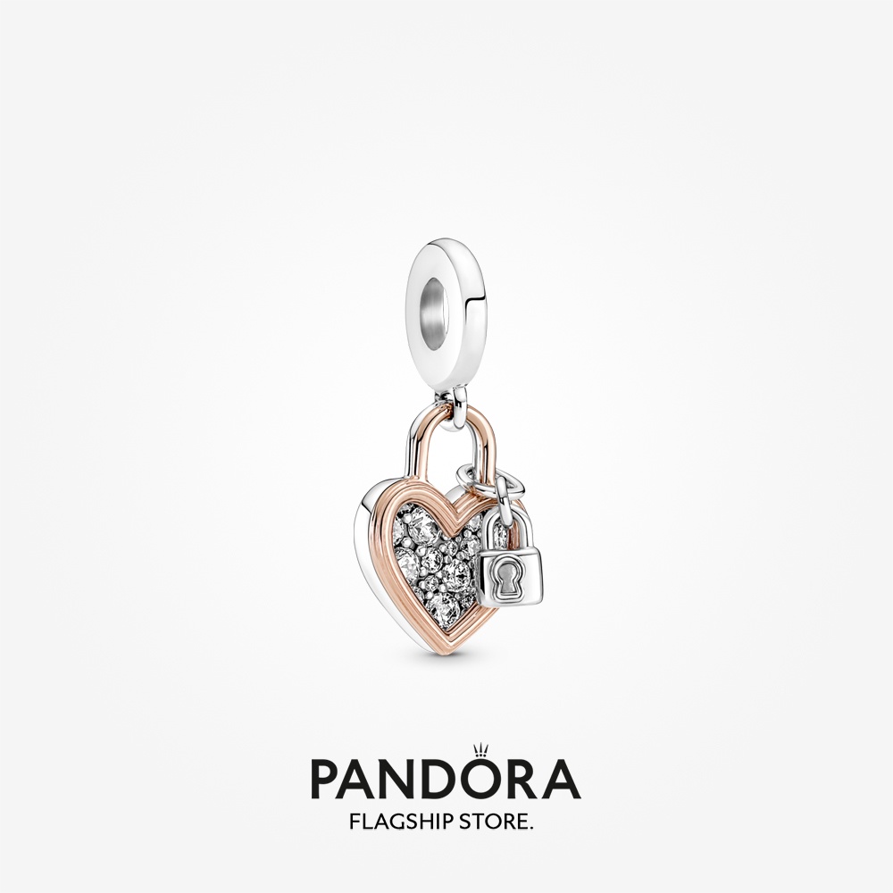 Pandora Bộ Vòng Tay Lủng Lẳng Ổ Khóa Trái Tim