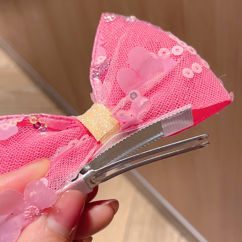 Kẹp Tóc Hình Nơ Đính Kim Sa Lấp Lánh Thời Trang Hàn Quốc Cho Nữ