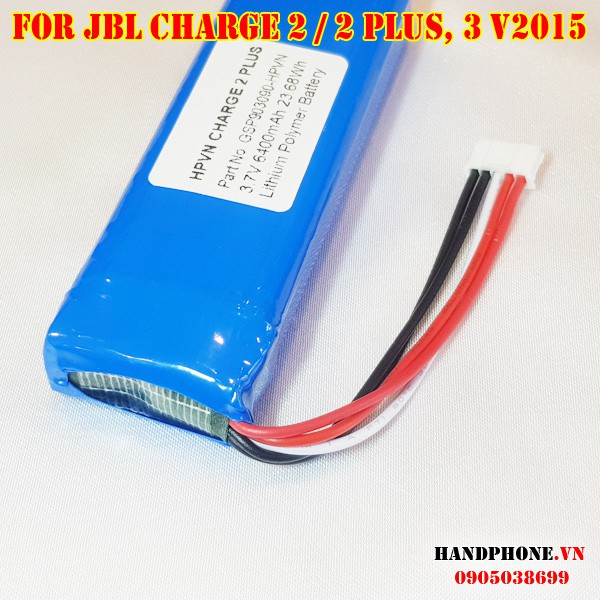 Pin DIY độ dung lượng cao 6400mAh cho loa Bluetooth JBL CHARGE 2 / 2 PLUS / 3 v2015