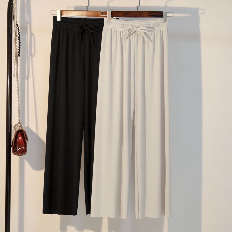 Quần ống rộng Culottes phong cách Ulzzang vải gân tăm cực kì thoáng mát QO02