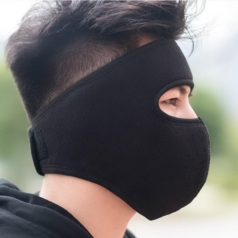 Khẩu trang ninja vải nỉ che kín mặt che tai chống nắng gió lạnh miếng dán sau gáy nam nữ - khau trang Shop_Quantutai