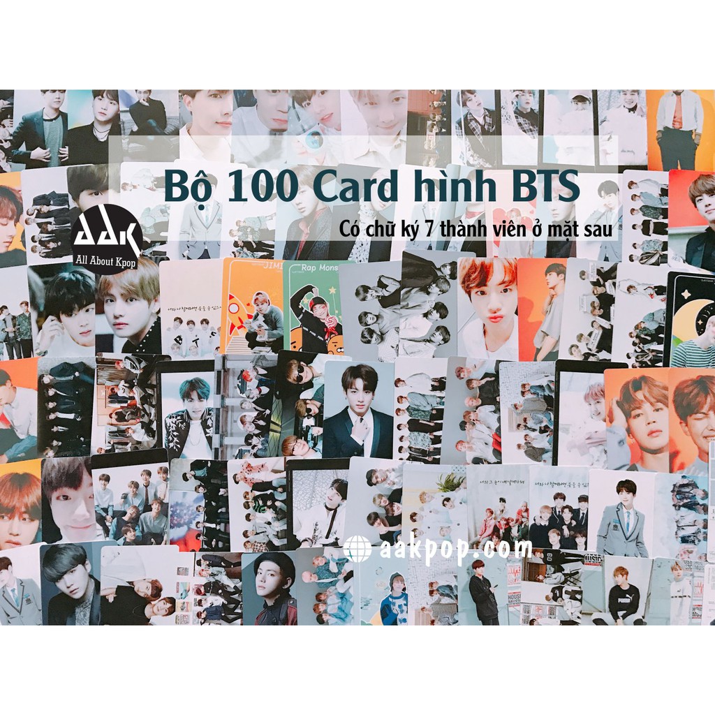 [BTS] Bộ 100 card Chữ ký (Tặng kèm sổ card)