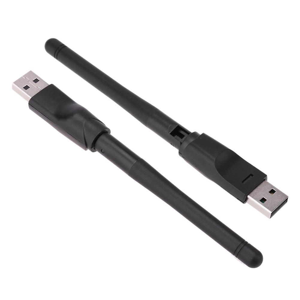 2pcs Mini USB WiFi Adapter 150Mbps 2dBi Antenna WiFi Receiver Network Card