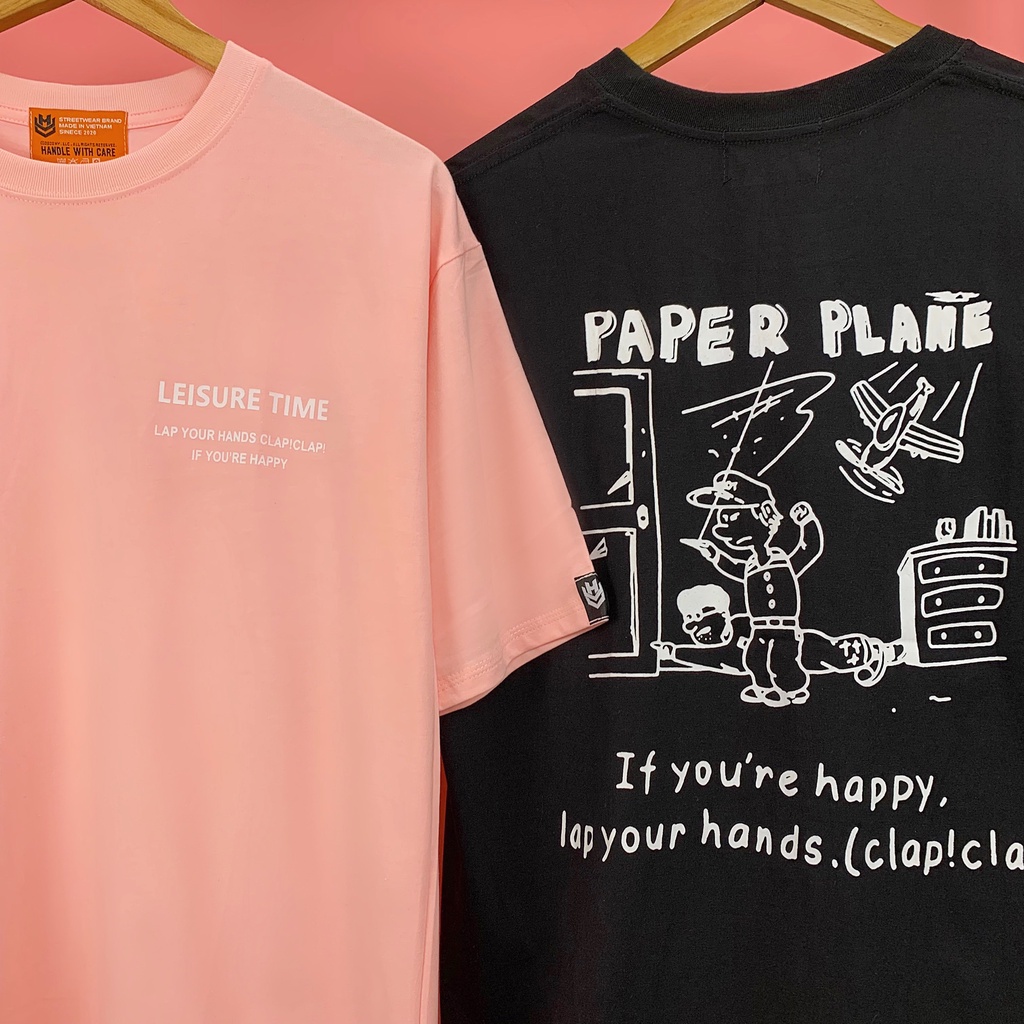 Áo thun phông tay lỡ form rộng PAPER PLANE Unisex TLLC19