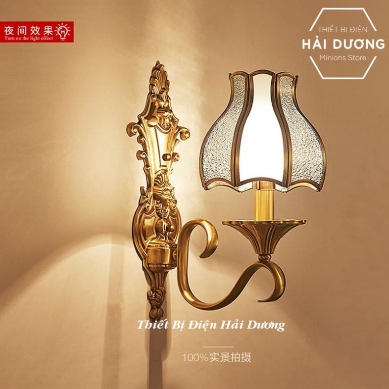 Đèn Gắn Tường Cao Cấp Đồng Nguyên Chất Trang Trí Cổ Điển - B0821 - Đã bao gồm bóng vận hành hiệu quả, không tốn chi phí