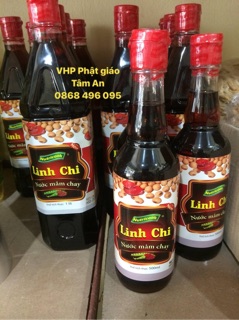 Nước Mắm Chay Thực Dưỡng Linh Chi chai 500ml /1L
