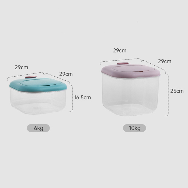 Rice Storage Box Sealed Cereal Dispenser Insect Proof Moisture Proof Pet Dog Food Storage Box(Pink S)