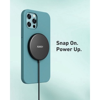 Bộ sạc không dây từ tính sạc nhanh mini 15W chính hãng AUKEY dành cho dòng Pihone13 / 12
