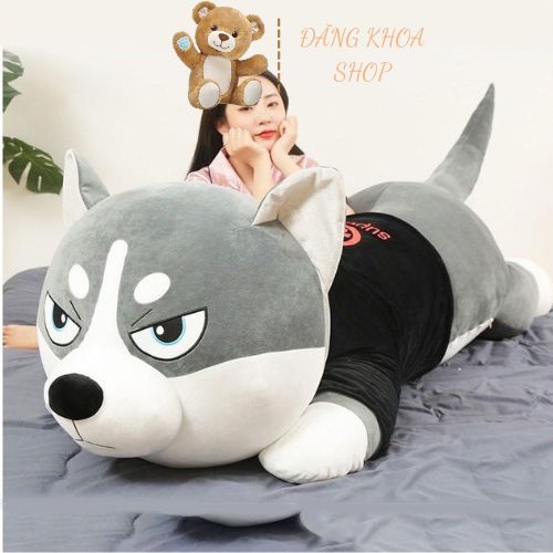 Vỏ Chó Husky Nhồi Bông Mặt Ngáo Siêu Đẹp, Cute - Quà Tặng Gấu Bông Dễ Thương ĐĂNG KHOA