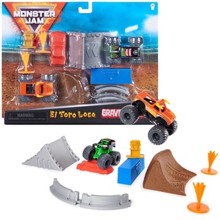 Mô hình Monster jam gồm 2 xe và địa hình Grave Digger