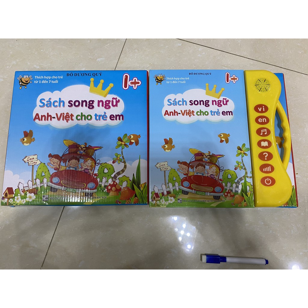 Sách Nói Điện Tử Song Ngữ Thông Minh - Giúp Bé Học Tốt Tiếng Anh, Có Tặng Kèm Pin