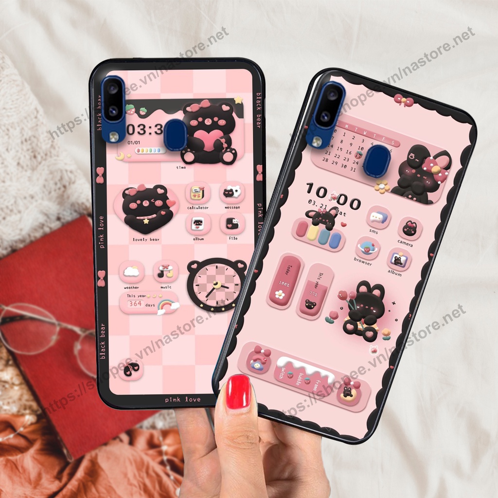Ốp lưng Samsung M20 / M30 gấu, đồng hồ dễ thương cute giá rẻ