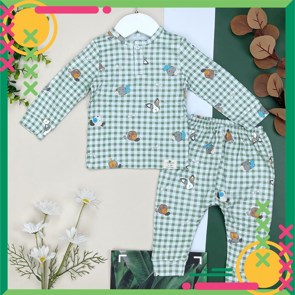 Thu Đông: Bộ Sơ Sinh Cotton Hàn Quốc BSSBTBG06 Thương Hiệu Litibaby, size 6-36M, dành cho 5kg đến 14kg( vải dày)
