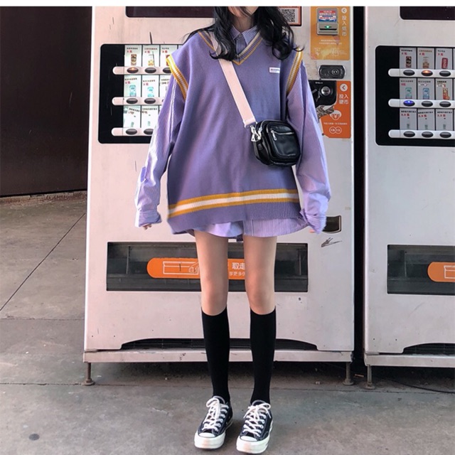 Set sơ mi + gile ulzzang