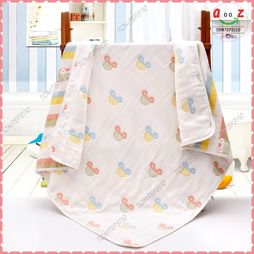 Chăn cho bé FREESHIP  Chăn, Khăn Tắm 6 lớp 110x110cm Muslin 100% Cotton Hoạ Tiết 2 Mặt Hàng Loại 1