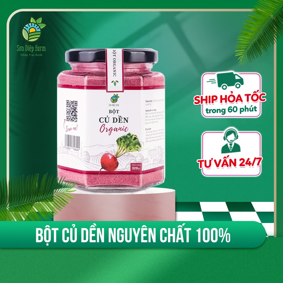 Bột củ dền đỏ sấy lạnh - Bổ sung dưỡng chất cho bé - Làm đẹp da mẹ - Sơn Diệp Farm
