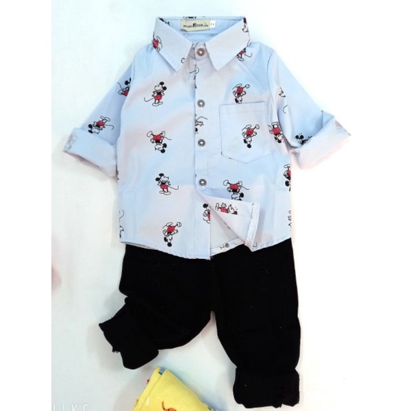 Áo sơ mi Thô Lụa Cao cấp Không nhăn diện Tết cho bé trai