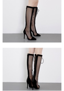 Giày boots cao gót chiến binh