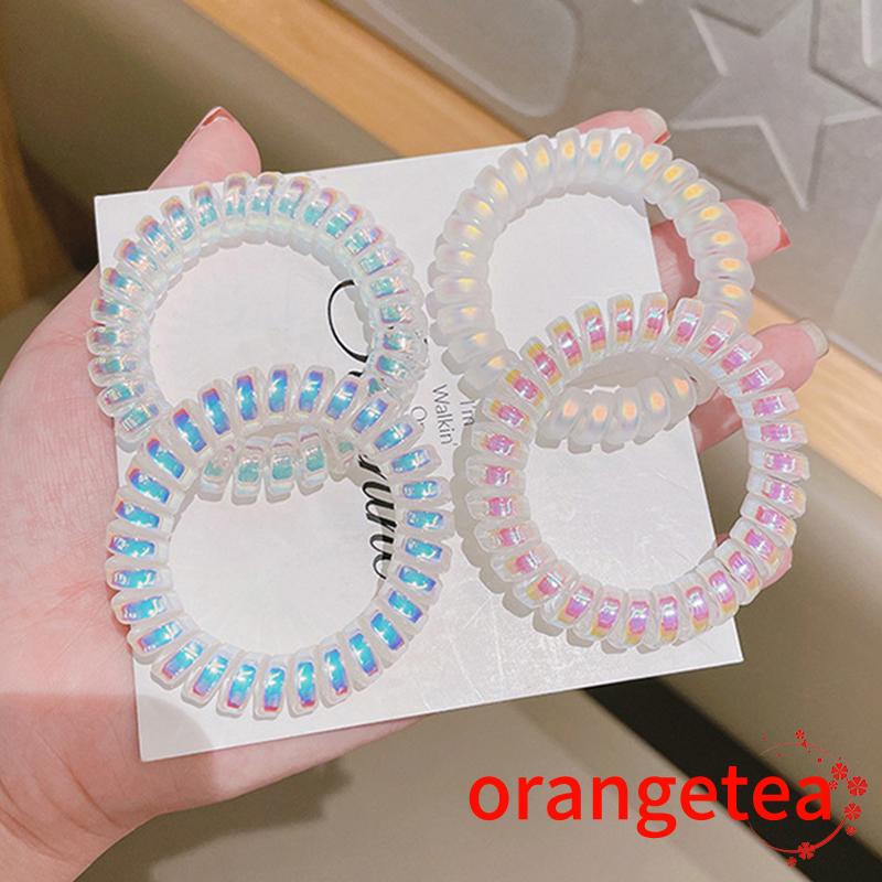 Dây buộc tóc hình dây điện thoại bàn bằng nhựa cho nữ