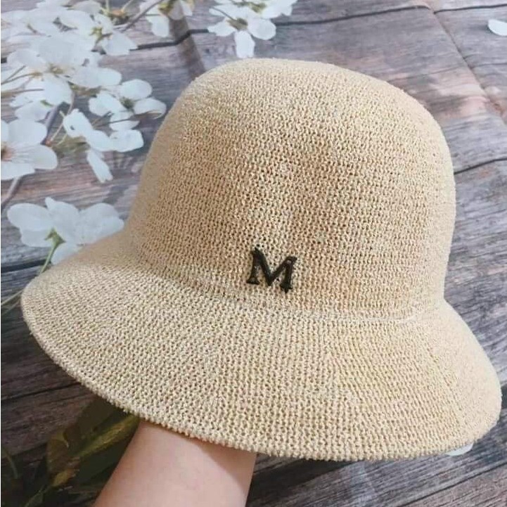 Mũ Cói Chữ M Thời Trang Phong Cách Hàn Quốc
