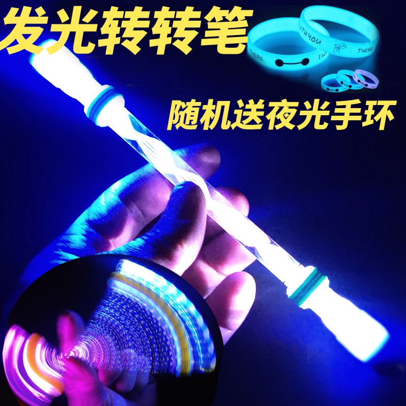 Bút Xoay Tích Hợp Đèn Led Dạ Quang Nhiều Màu Độc Đáo Cho Người Mới Bắt Đầu 6.1Inch