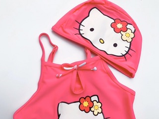 Set bơi bé gái Hêllo Kitty size 100-140.