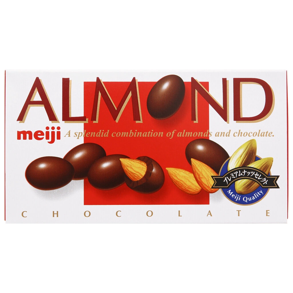 Chocolate Meiji Almond nhân Hạnh nhân hộp 88gr