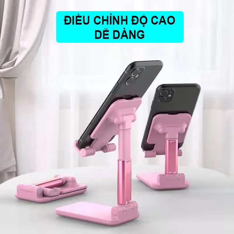 Giá đỡ điện thoại để bàn Đa năng có thể điều chỉnh nhiều góc độ khác nhau, nâng lên hạ xuống dễ dàng