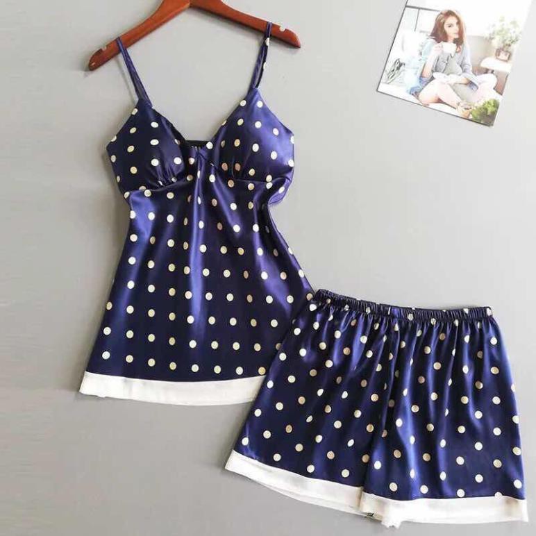 Bộ đồ ngủ đùi chấm bi mẫu 2