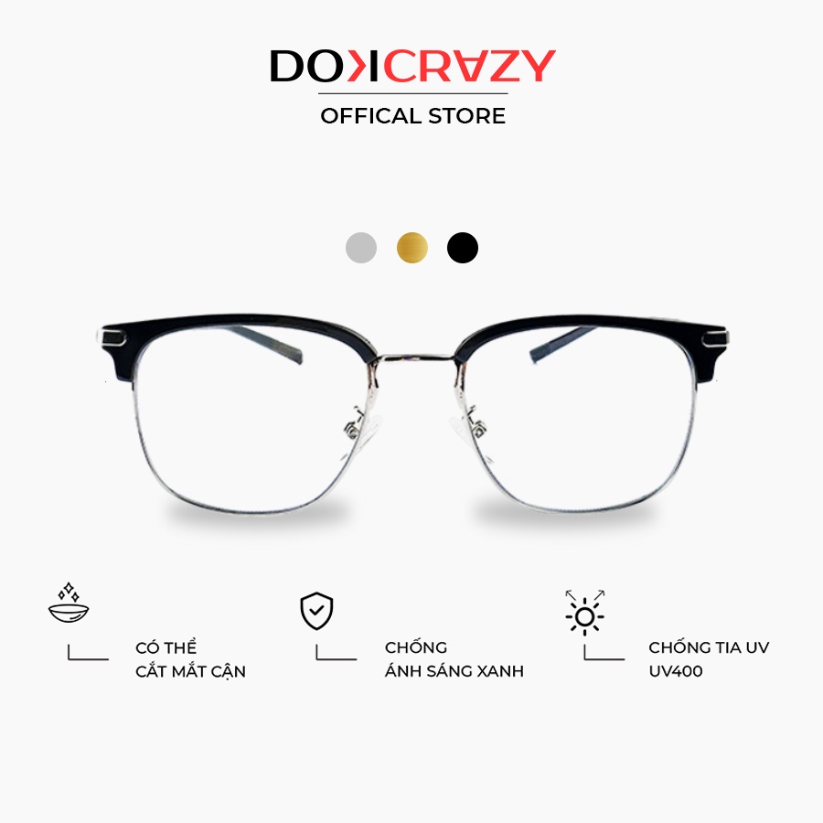 Gọng kính kim loại DOKCRAZY STONE nam nữ thời thượng phù hợp nhiều dáng mặt