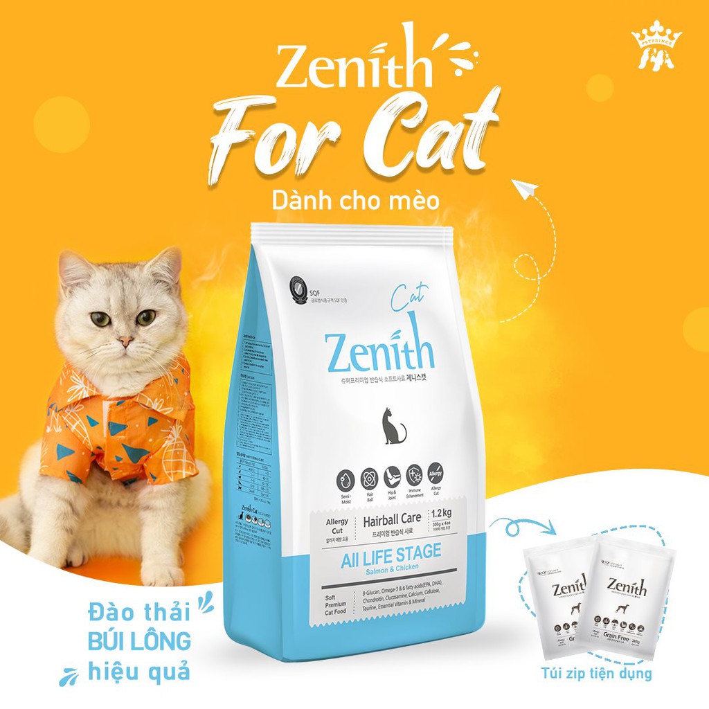 Hạt Mềm Zenith Hairball Tiêu Búi Lông Cho Mèo