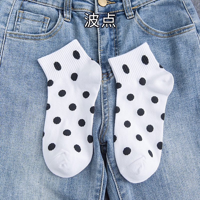 Vớ WAFNHA D757 cotton họa tiết đơn giản thời trang dành cho học sinh